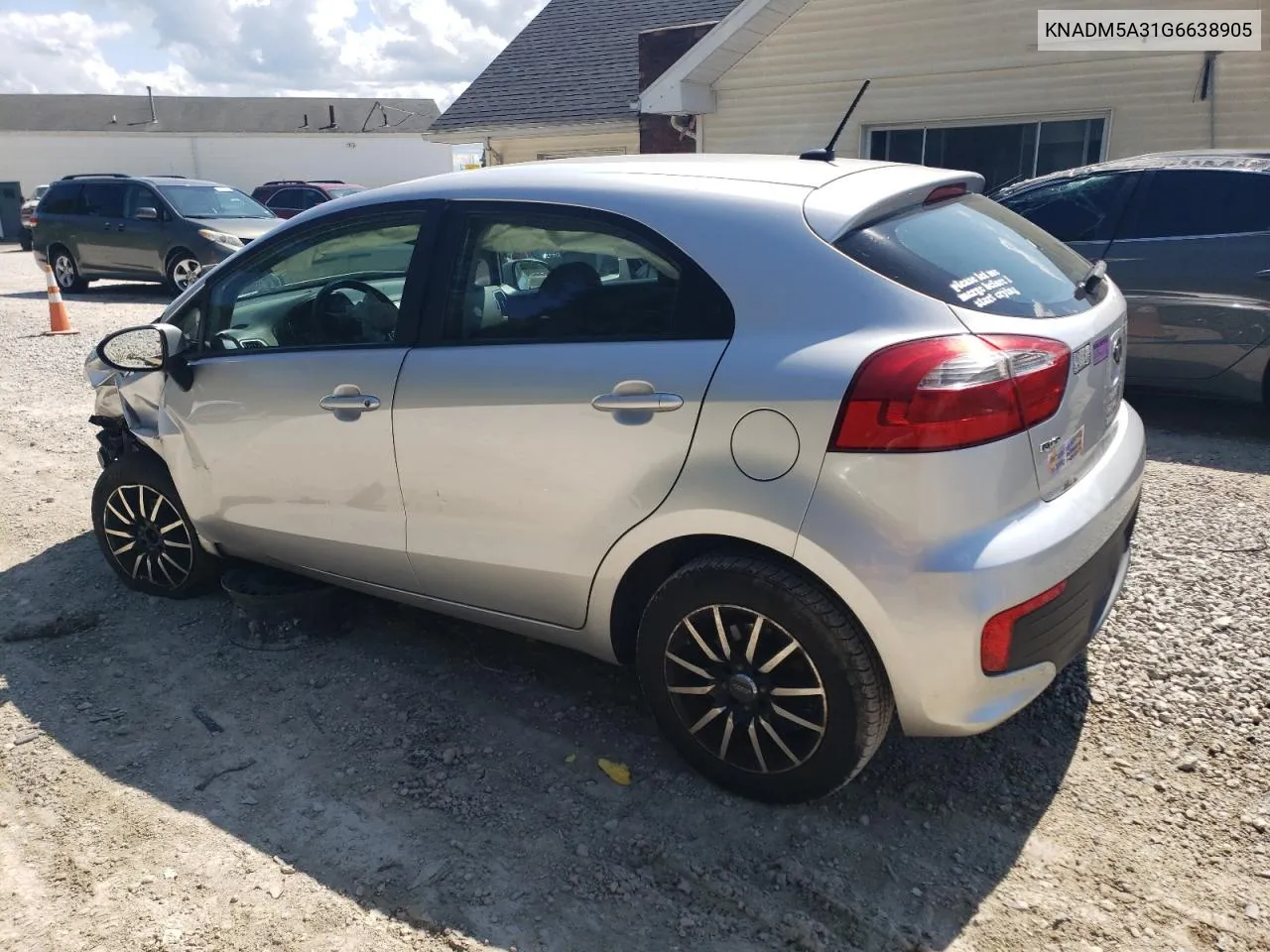 2016 Kia Rio Lx VIN: KNADM5A31G6638905 Lot: 67142324