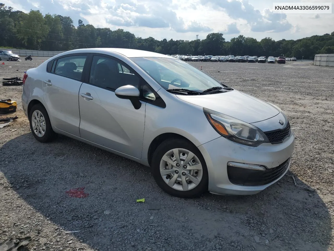 2016 Kia Rio Lx VIN: KNADM4A33G6599079 Lot: 67303434