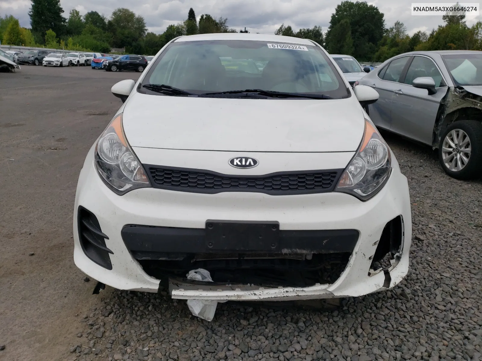 2016 Kia Rio Lx VIN: KNADM5A3XG6646274 Lot: 67609324