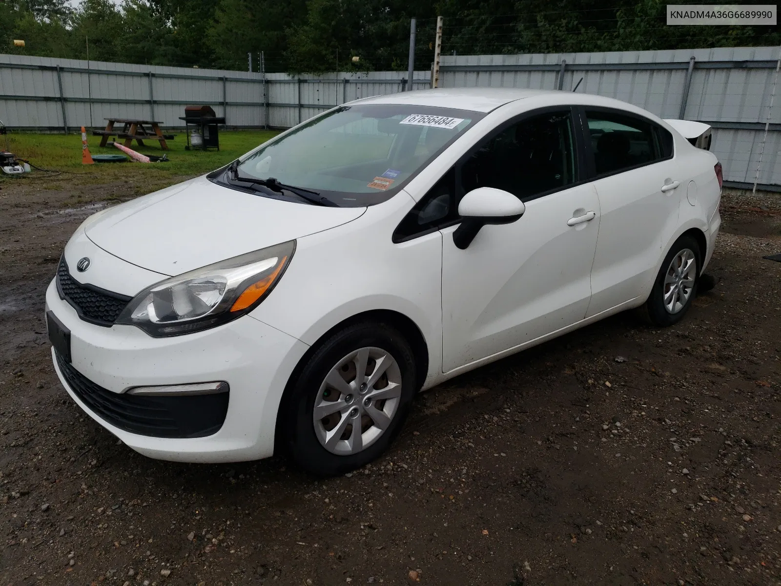 2016 Kia Rio Lx VIN: KNADM4A36G6689990 Lot: 67656484