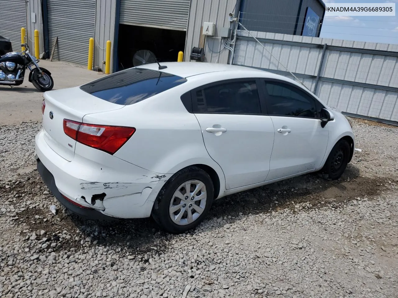 2016 Kia Rio Lx VIN: KNADM4A39G6689305 Lot: 68632604