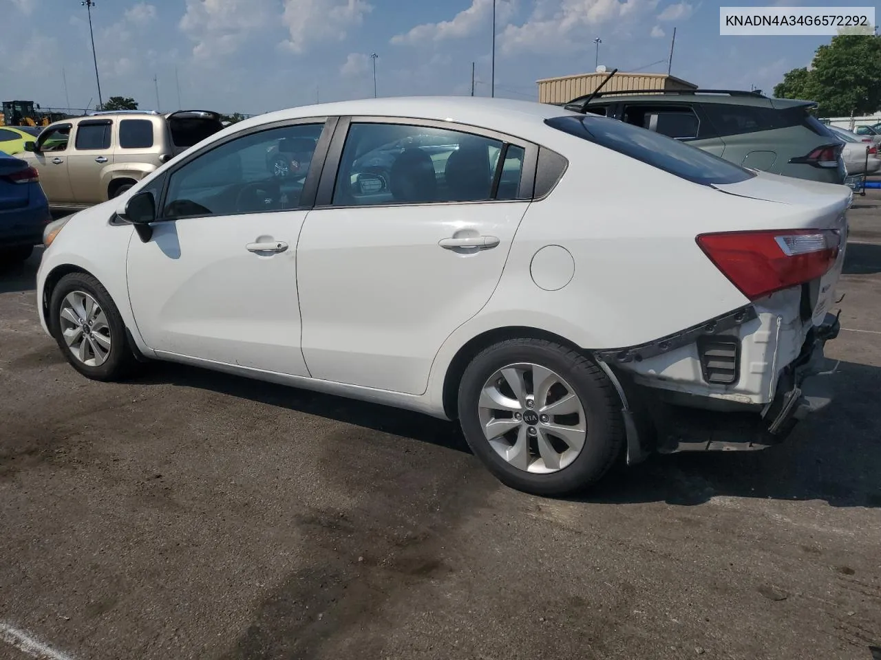 2016 Kia Rio Ex VIN: KNADN4A34G6572292 Lot: 69487424