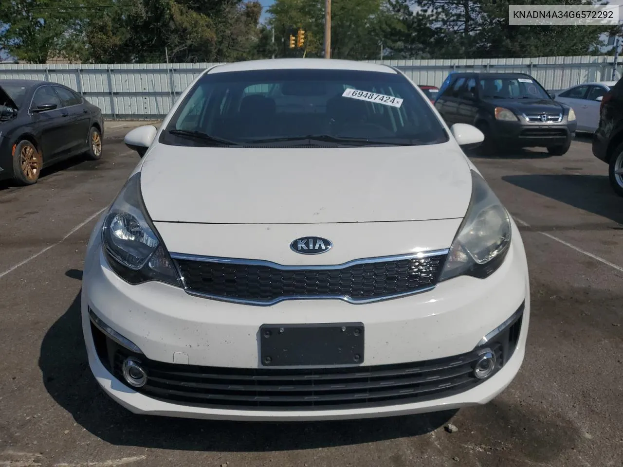 2016 Kia Rio Ex VIN: KNADN4A34G6572292 Lot: 69487424