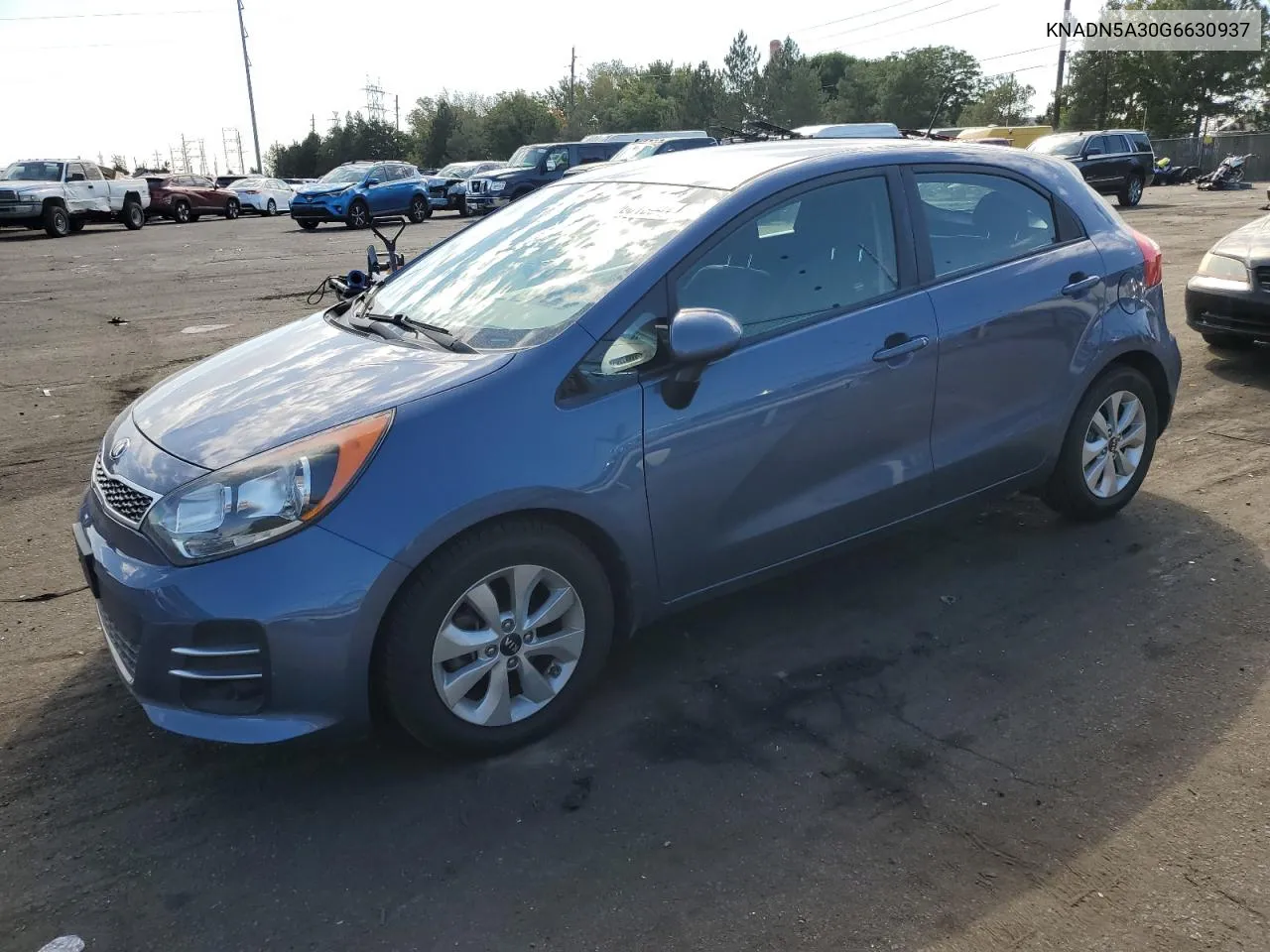 2016 Kia Rio Ex VIN: KNADN5A30G6630937 Lot: 70001354