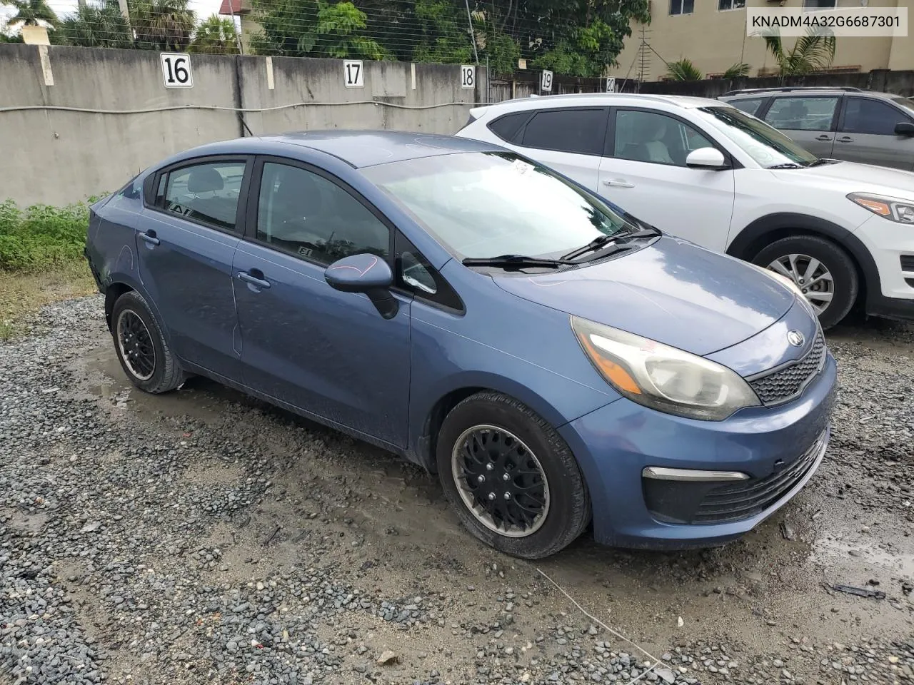 2016 Kia Rio Lx VIN: KNADM4A32G6687301 Lot: 70253014