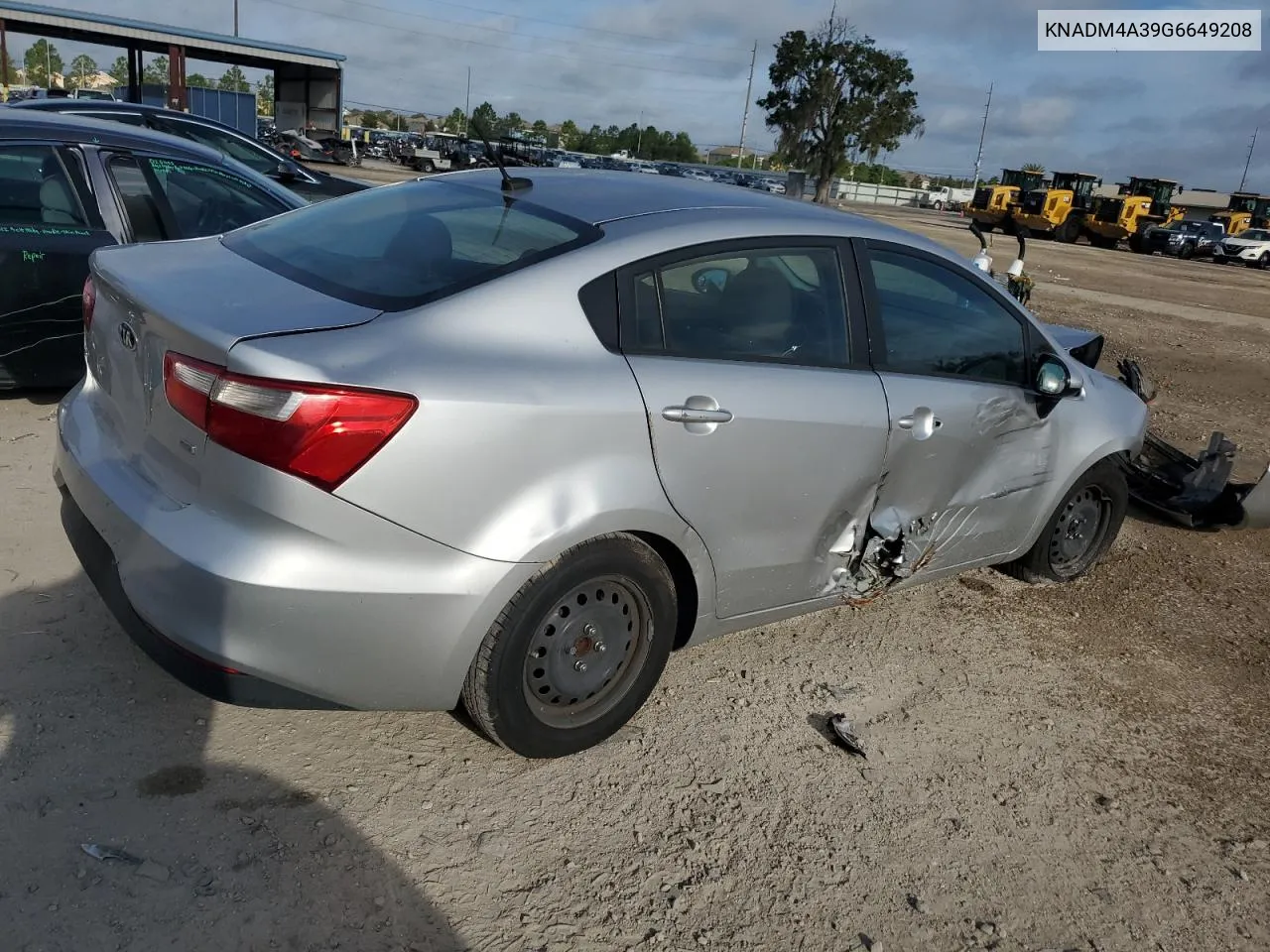 2016 Kia Rio Lx VIN: KNADM4A39G6649208 Lot: 70778144