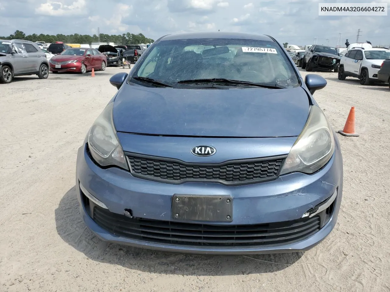 2016 Kia Rio Lx VIN: KNADM4A32G6604272 Lot: 72795774