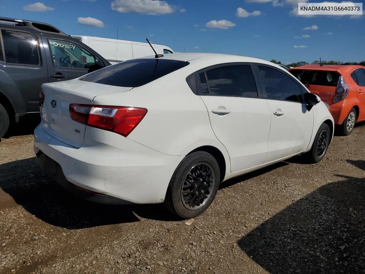 2016 Kia Rio Lx VIN: KNADM4A31G6640373 Lot: 72897914