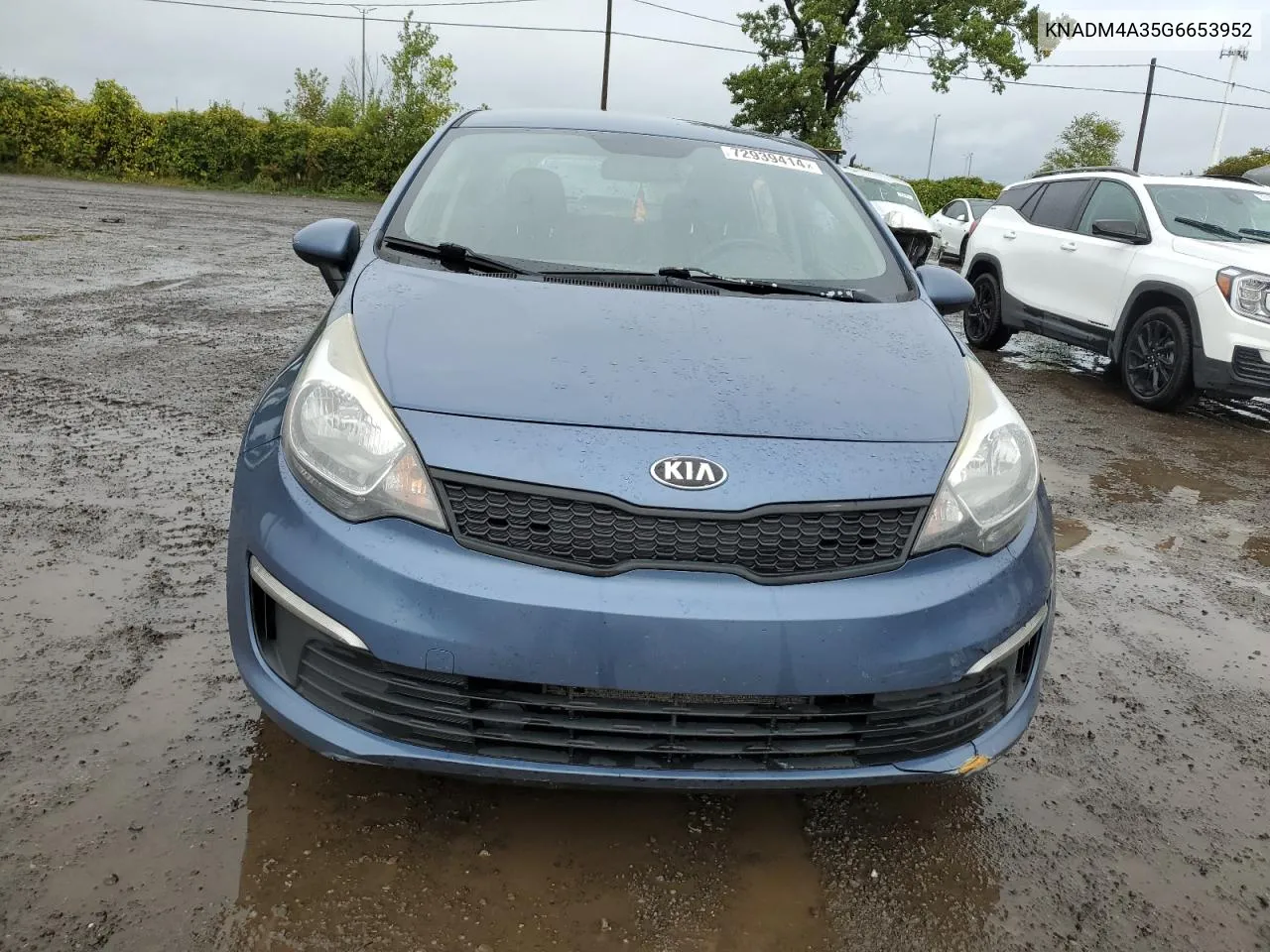 2016 Kia Rio Lx VIN: KNADM4A35G6653952 Lot: 72939414