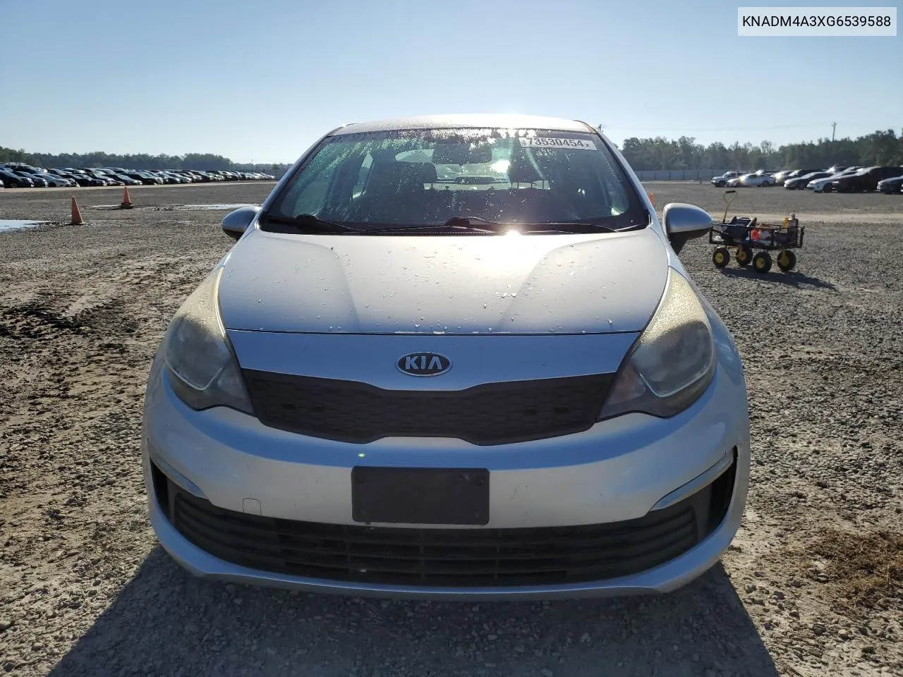 2016 Kia Rio Lx VIN: KNADM4A3XG6539588 Lot: 73530454