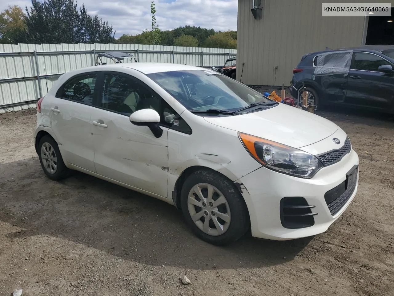 2016 Kia Rio Lx VIN: KNADM5A34G6640065 Lot: 73957104