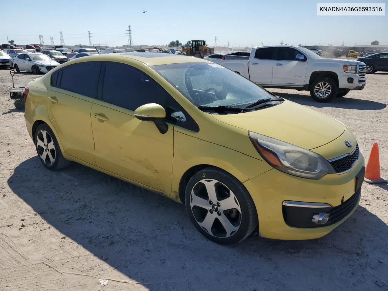 2016 Kia Rio Ex VIN: KNADN4A36G6593516 Lot: 74010014