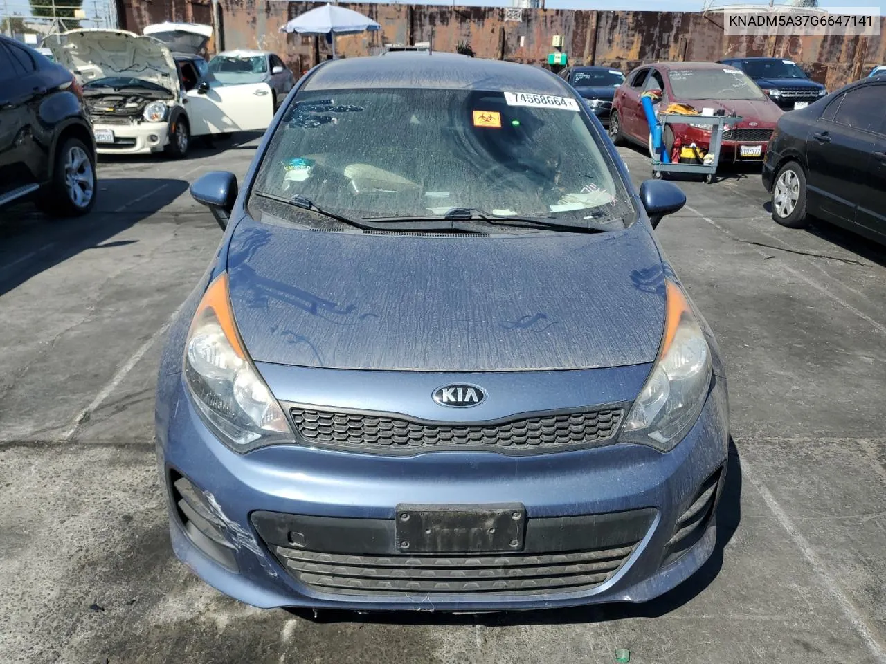 2016 Kia Rio Lx VIN: KNADM5A37G6647141 Lot: 74568664