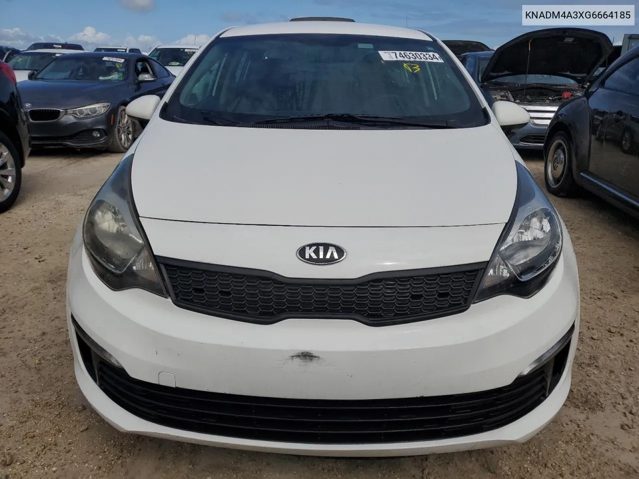 2016 Kia Rio Lx VIN: KNADM4A3XG6664185 Lot: 74630334