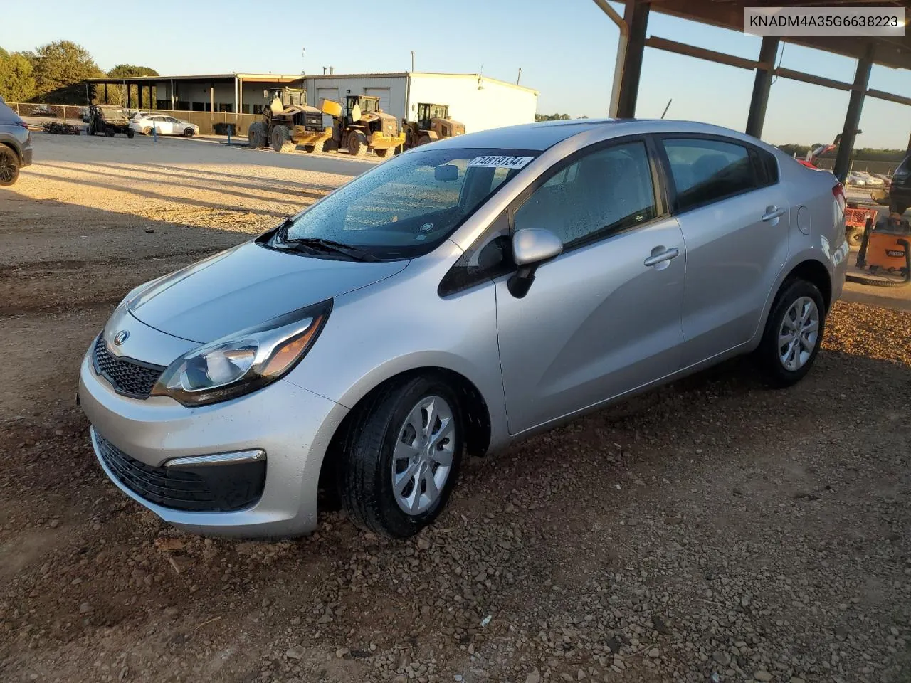 2016 Kia Rio Lx VIN: KNADM4A35G6638223 Lot: 74819134