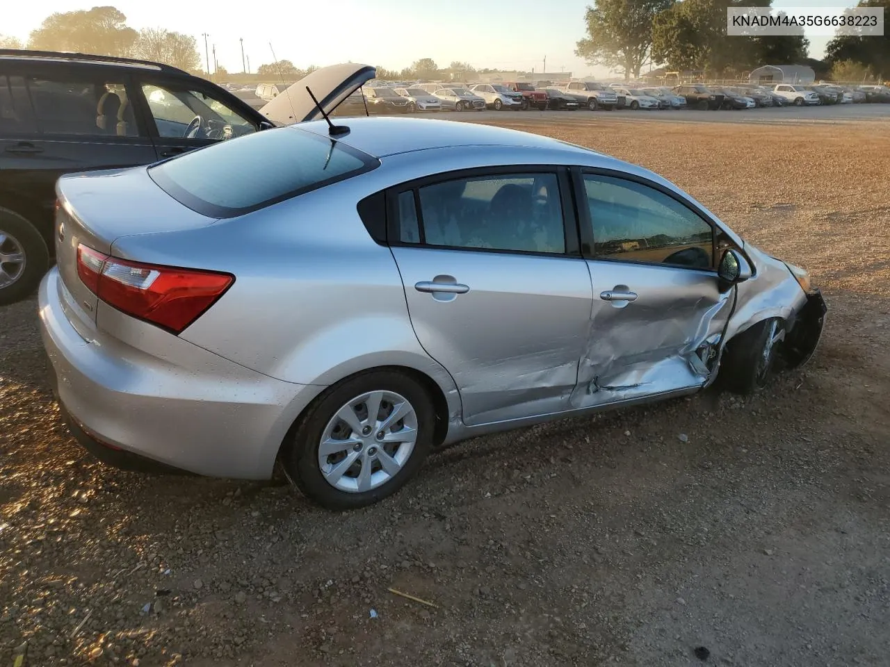 2016 Kia Rio Lx VIN: KNADM4A35G6638223 Lot: 74819134