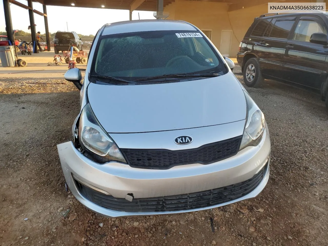 2016 Kia Rio Lx VIN: KNADM4A35G6638223 Lot: 74819134