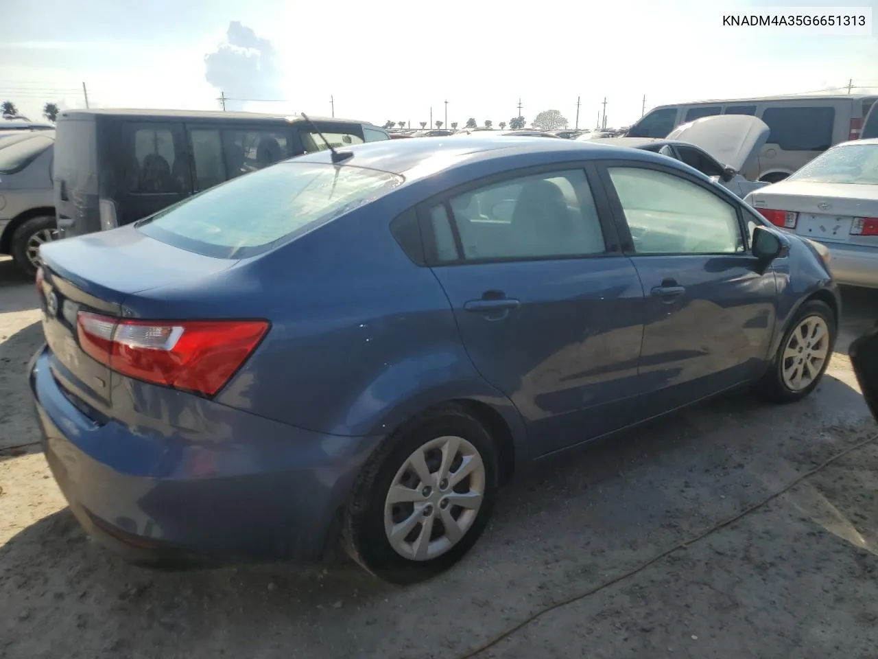 2016 Kia Rio Lx VIN: KNADM4A35G6651313 Lot: 74842724