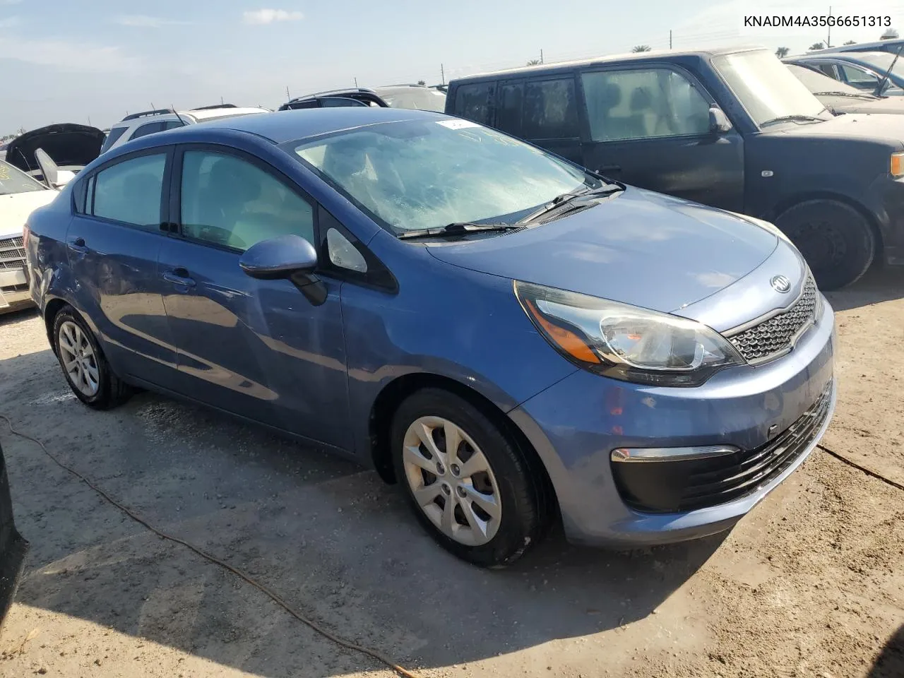 2016 Kia Rio Lx VIN: KNADM4A35G6651313 Lot: 74842724