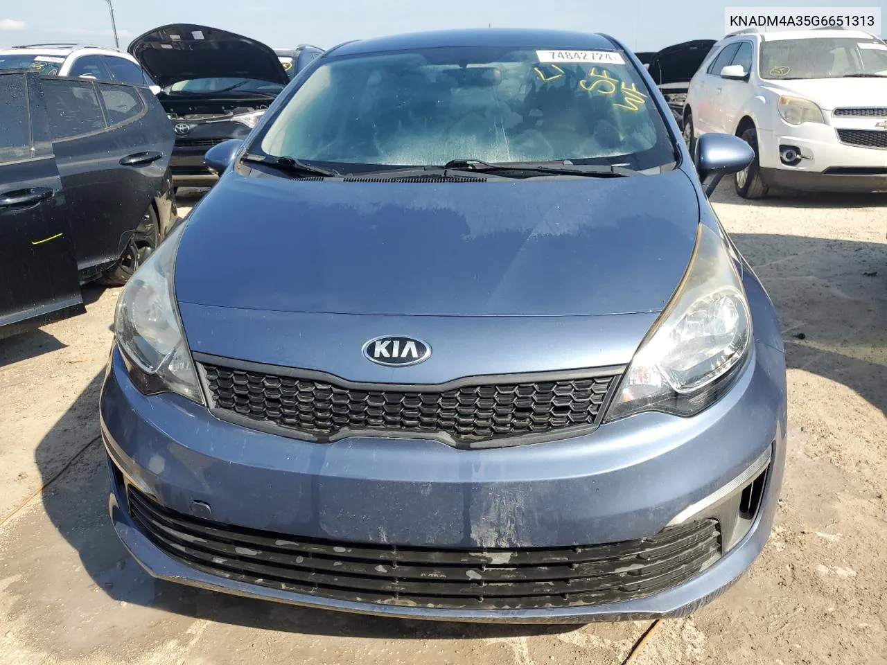 2016 Kia Rio Lx VIN: KNADM4A35G6651313 Lot: 74842724