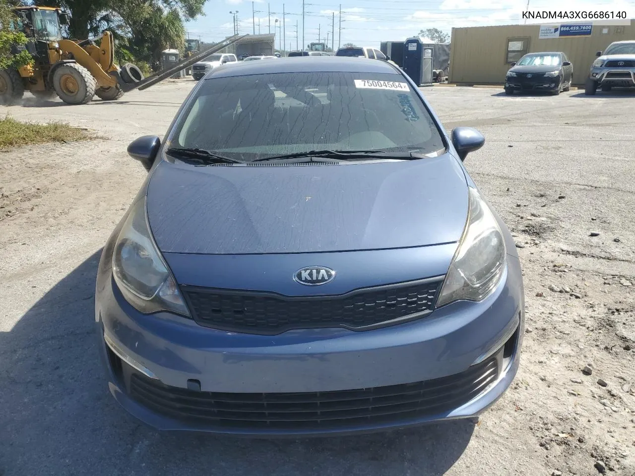 2016 Kia Rio Lx VIN: KNADM4A3XG6686140 Lot: 75004564