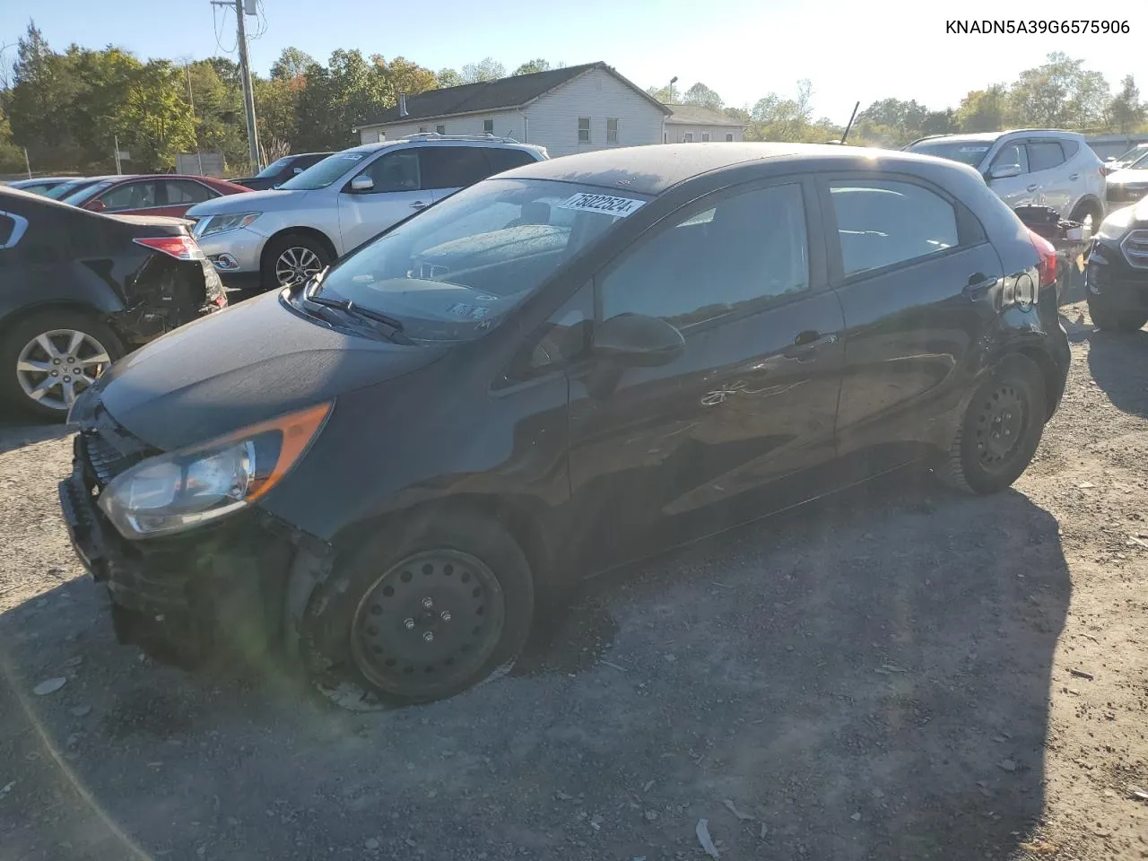 2016 Kia Rio Ex VIN: KNADN5A39G6575906 Lot: 75022524