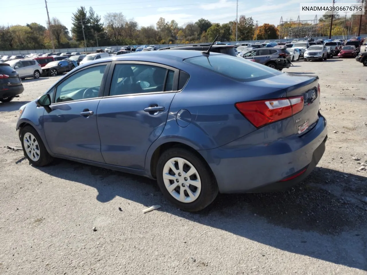 2016 Kia Rio Lx VIN: KNADM4A39G6676795 Lot: 75851004