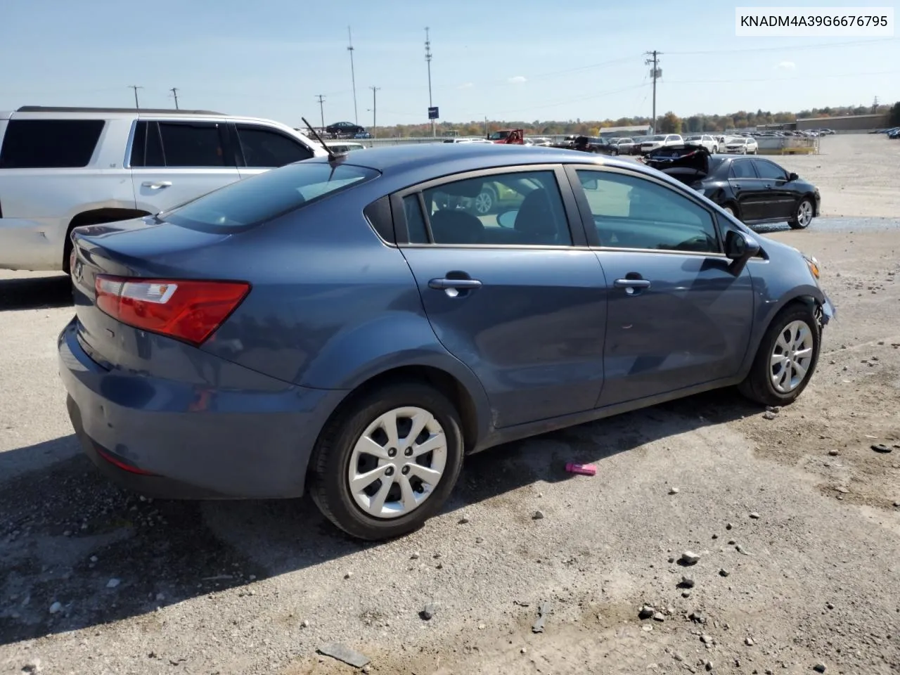 2016 Kia Rio Lx VIN: KNADM4A39G6676795 Lot: 75851004