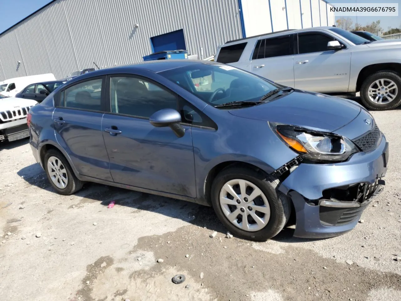 2016 Kia Rio Lx VIN: KNADM4A39G6676795 Lot: 75851004