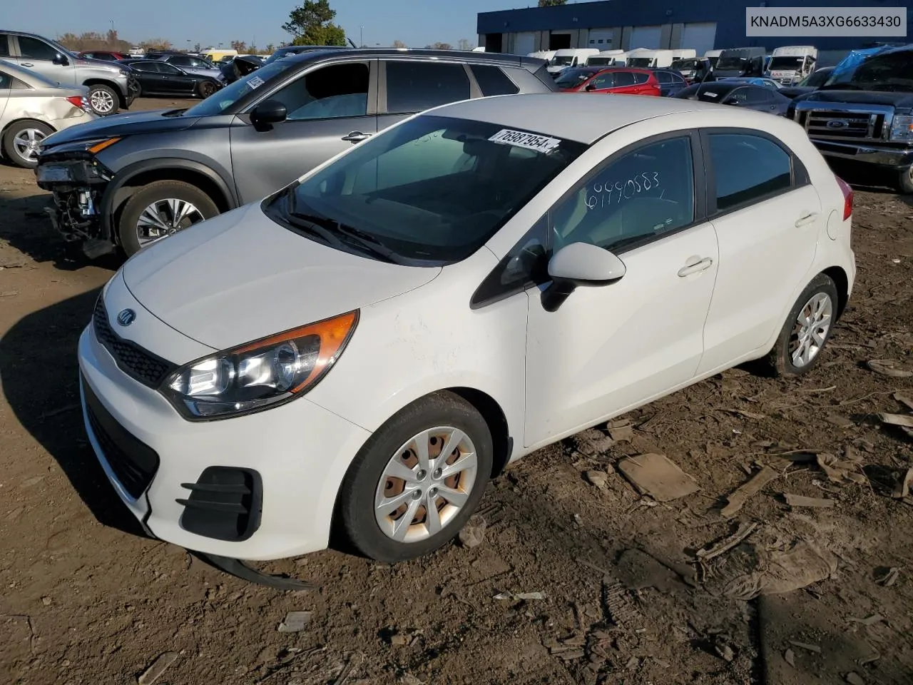 2016 Kia Rio Lx VIN: KNADM5A3XG6633430 Lot: 76987954