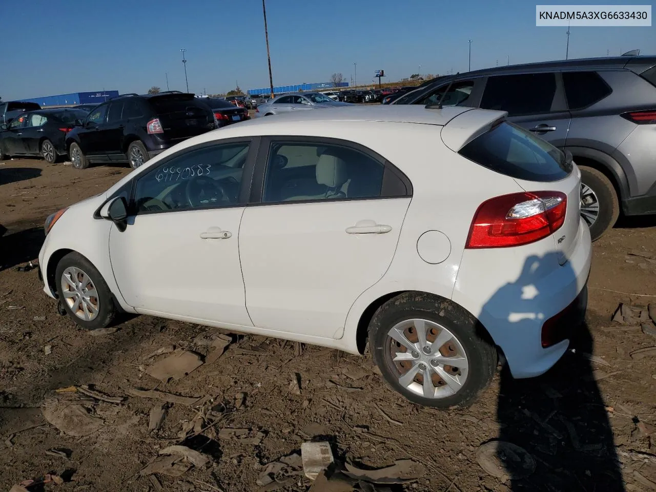 KNADM5A3XG6633430 2016 Kia Rio Lx