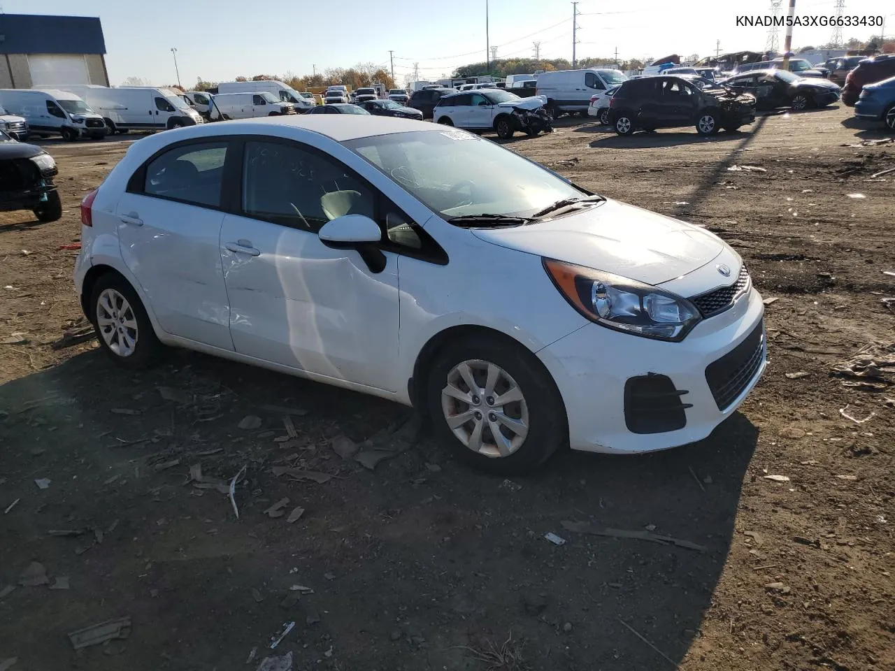 2016 Kia Rio Lx VIN: KNADM5A3XG6633430 Lot: 76987954