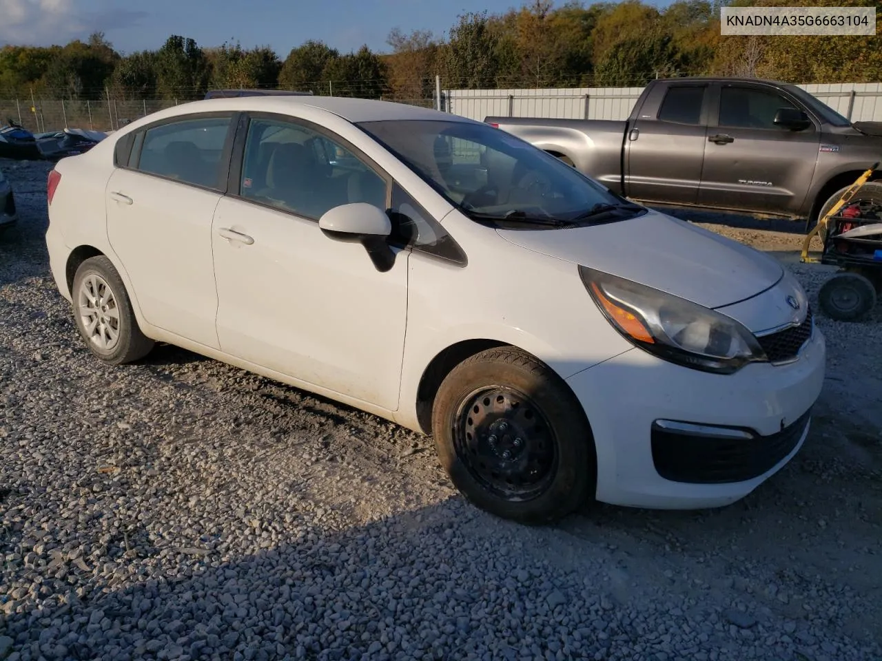 2016 Kia Rio Ex VIN: KNADN4A35G6663104 Lot: 77026294