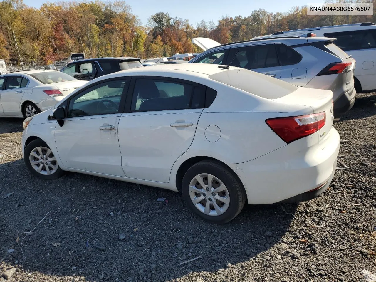 2016 Kia Rio Ex VIN: KNADN4A38G6576507 Lot: 77274744