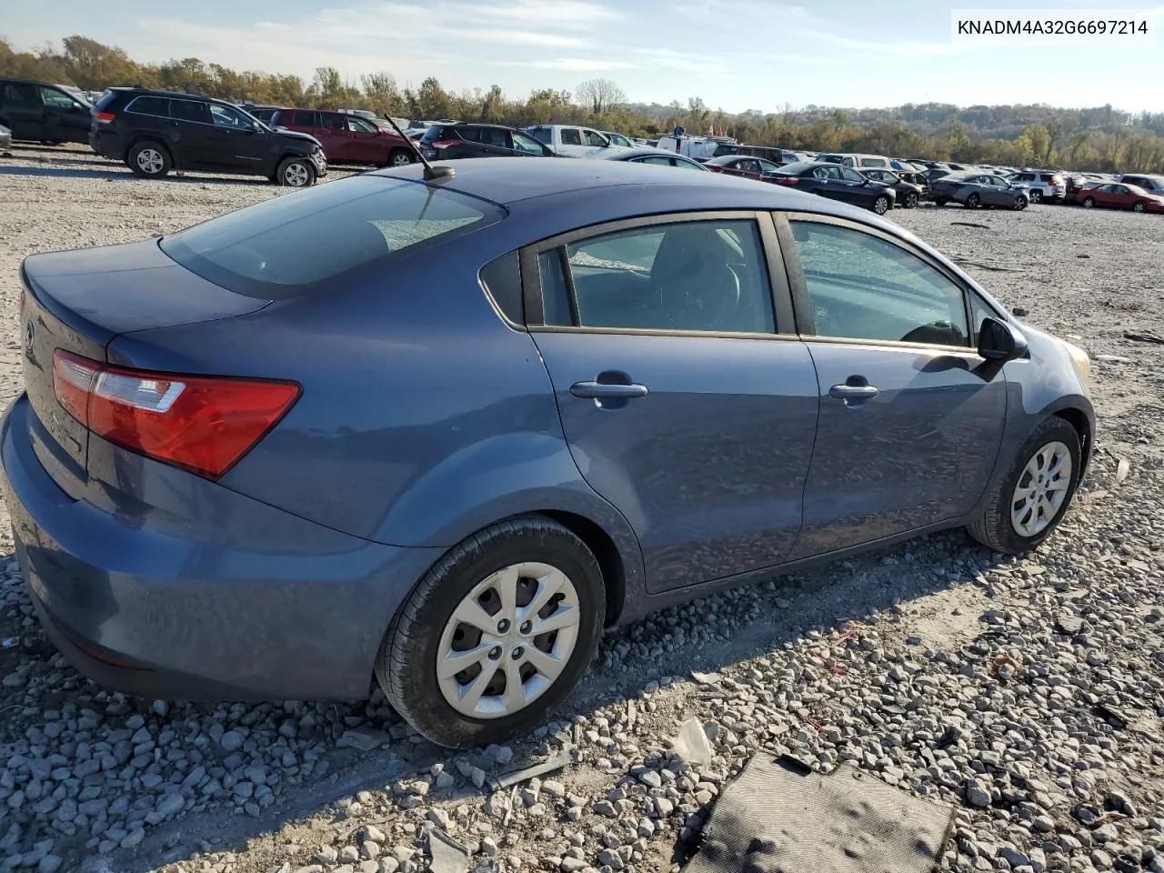 2016 Kia Rio Lx VIN: KNADM4A32G6697214 Lot: 77777804