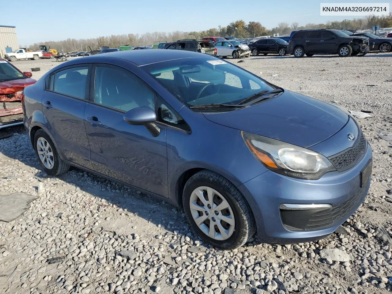 2016 Kia Rio Lx VIN: KNADM4A32G6697214 Lot: 77777804