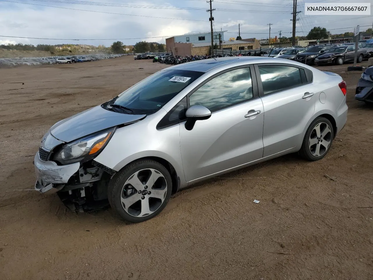 2016 Kia Rio Ex VIN: KNADN4A37G6667607 Lot: 78076914