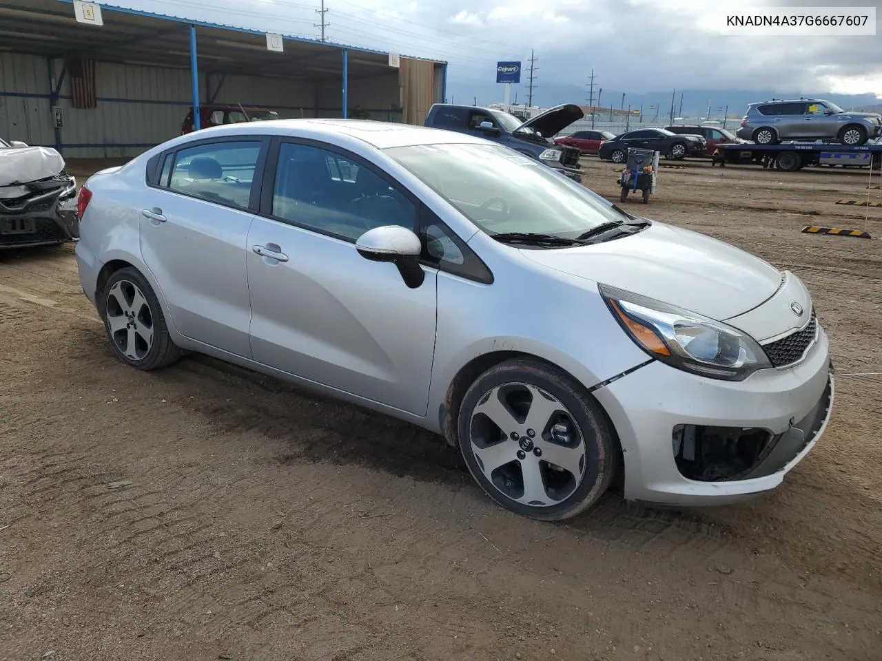 2016 Kia Rio Ex VIN: KNADN4A37G6667607 Lot: 78076914