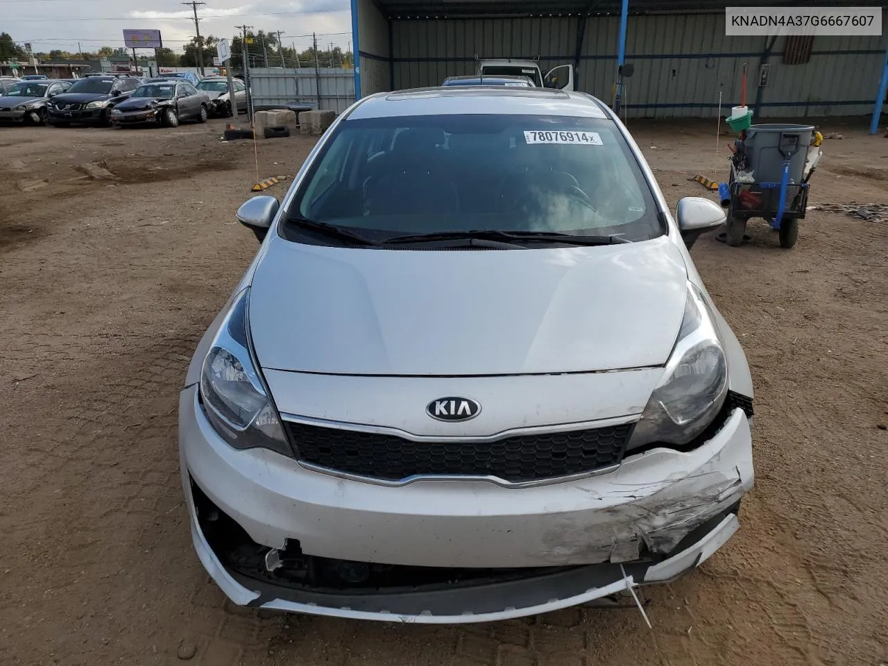 2016 Kia Rio Ex VIN: KNADN4A37G6667607 Lot: 78076914