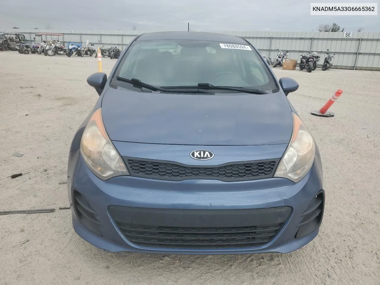 2016 Kia Rio Lx VIN: KNADM5A33G6665362 Lot: 78080594