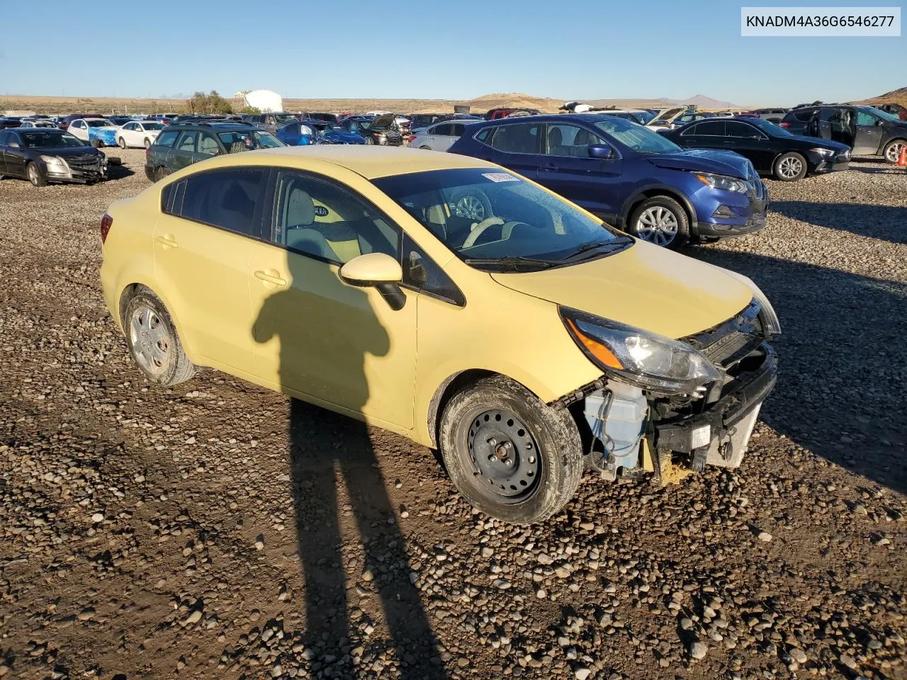 2016 Kia Rio Lx VIN: KNADM4A36G6546277 Lot: 78745534