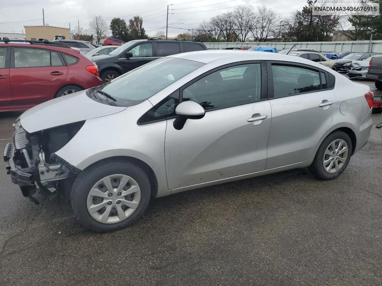 2016 Kia Rio Lx VIN: KNADM4A34G6676915 Lot: 79419564