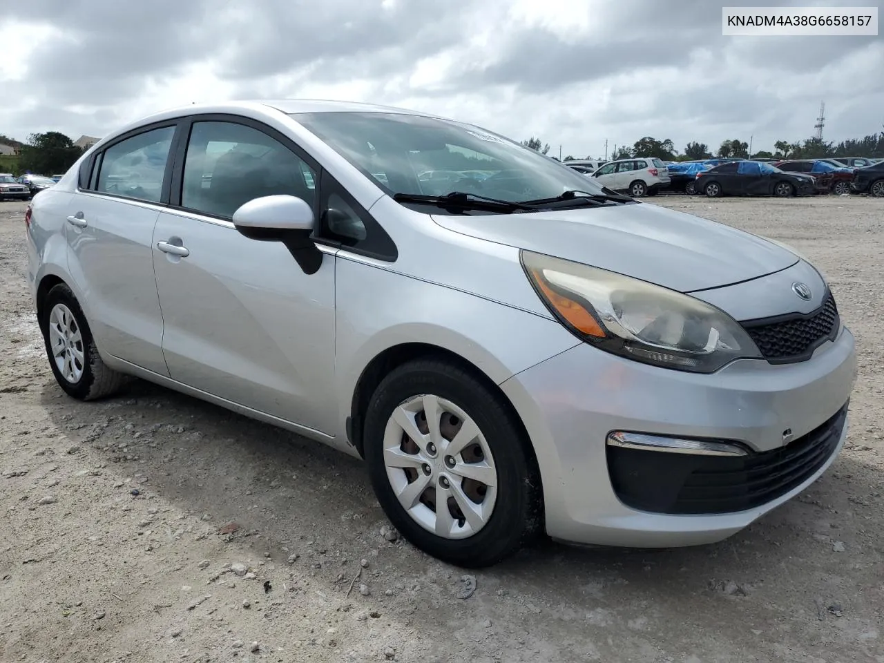 2016 Kia Rio Lx VIN: KNADM4A38G6658157 Lot: 79502274