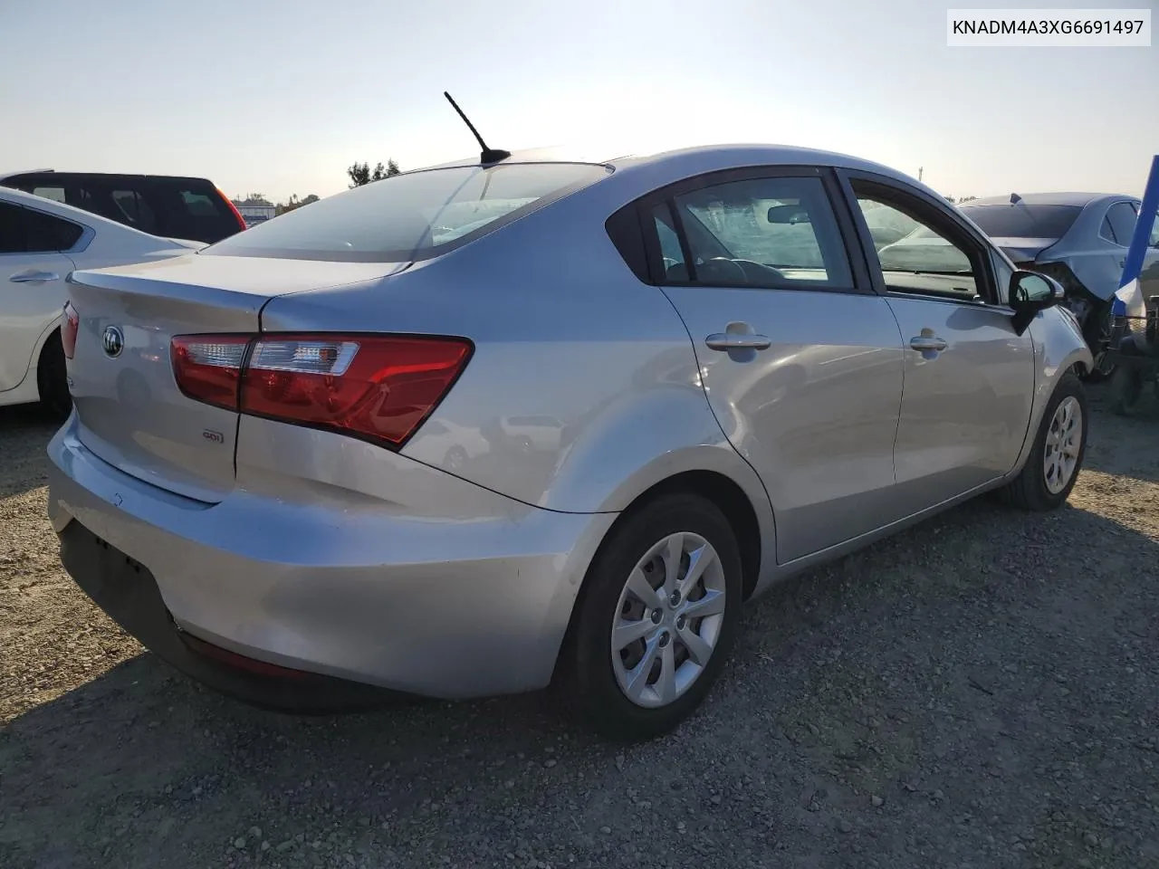 2016 Kia Rio Lx VIN: KNADM4A3XG6691497 Lot: 80039554