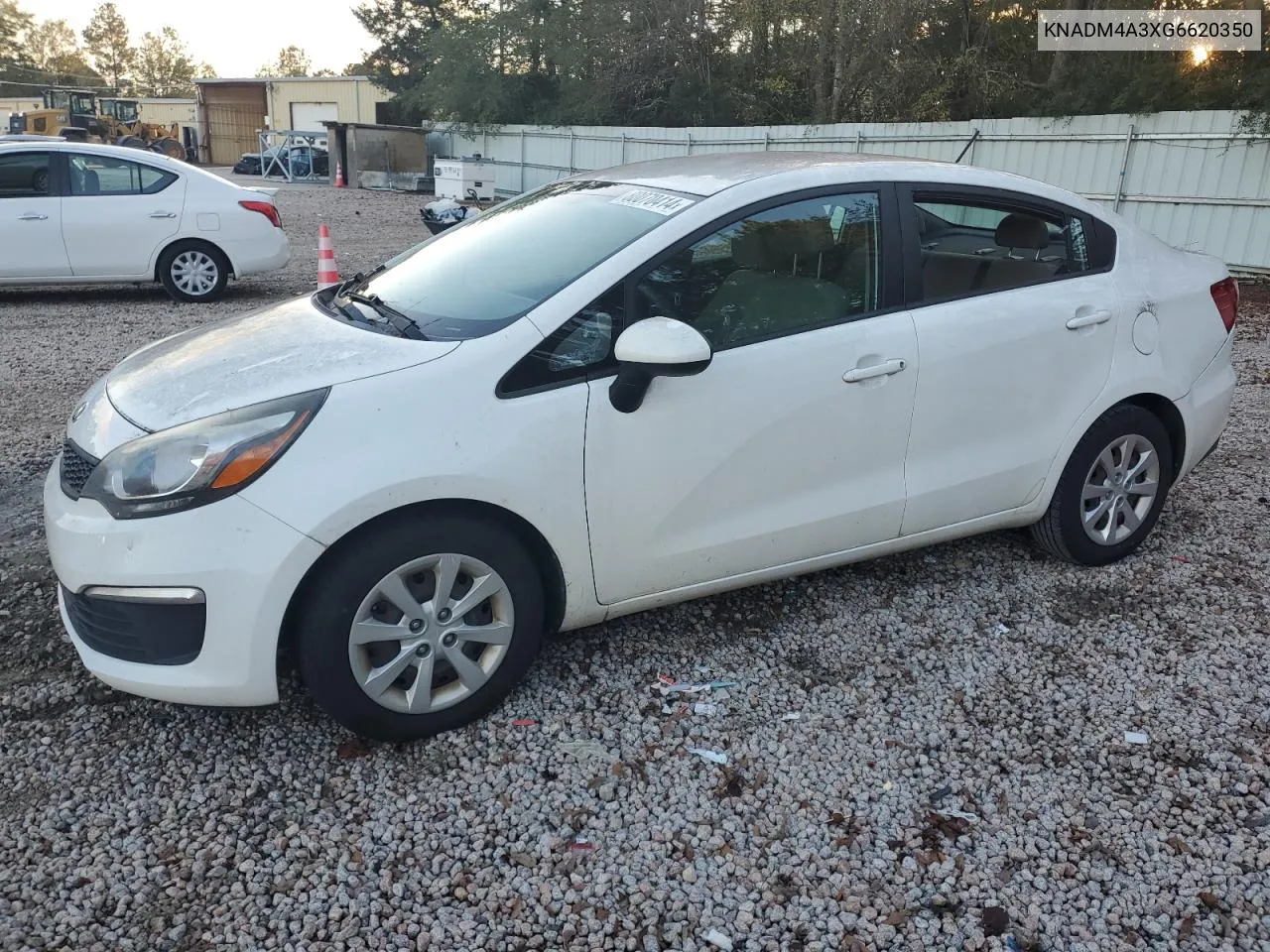 2016 Kia Rio Lx VIN: KNADM4A3XG6620350 Lot: 80070414