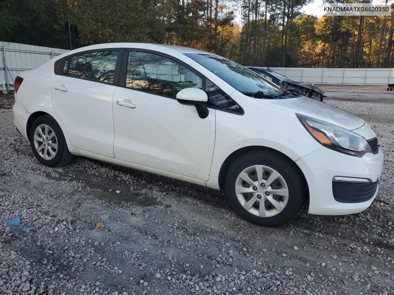 2016 Kia Rio Lx VIN: KNADM4A3XG6620350 Lot: 80070414