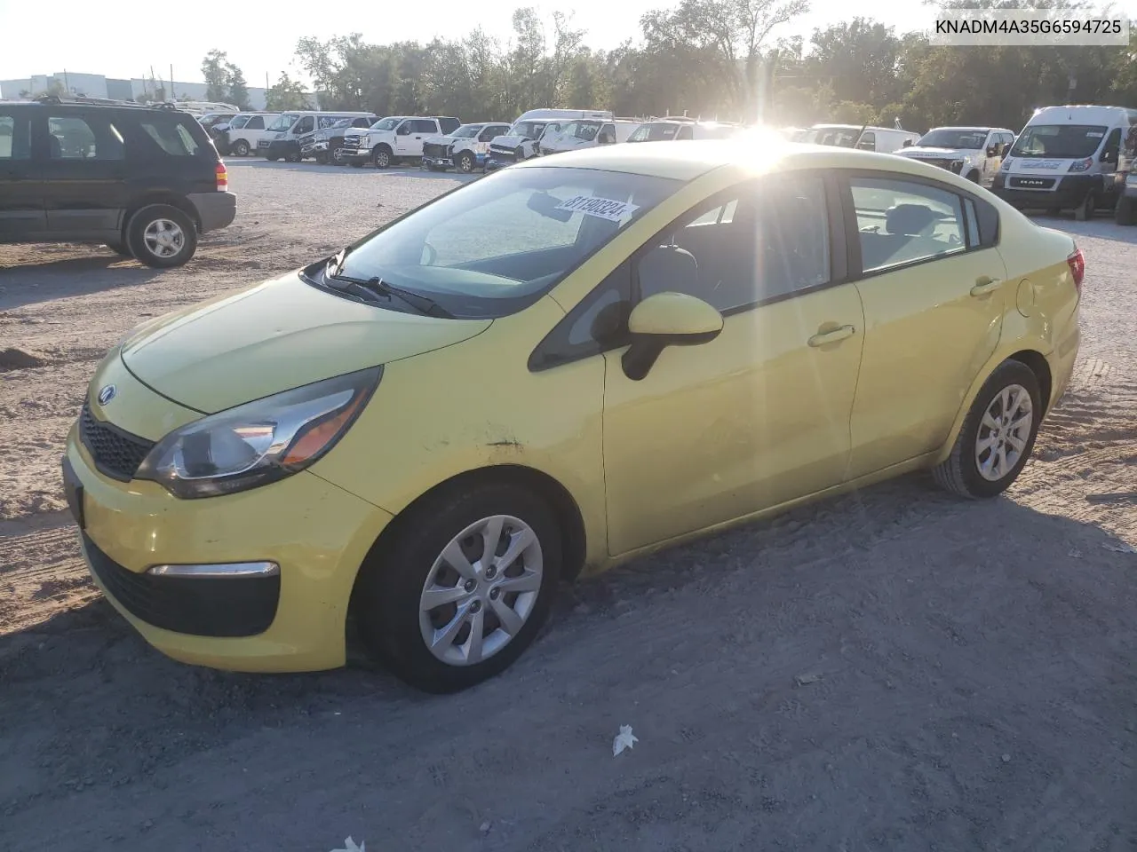 2016 Kia Rio Lx VIN: KNADM4A35G6594725 Lot: 81190324