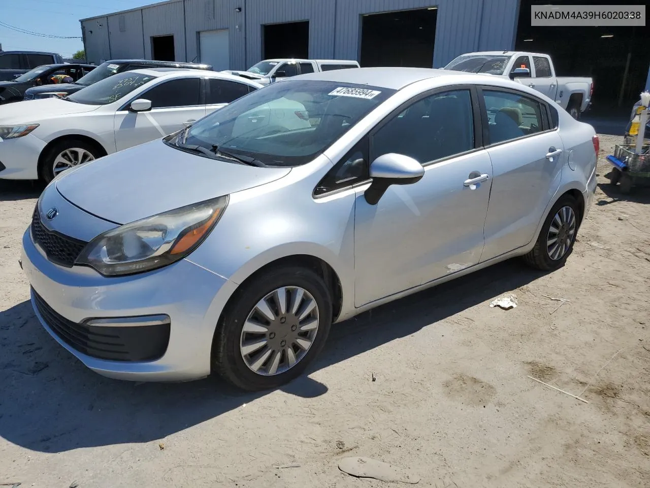 2017 Kia Rio Lx VIN: KNADM4A39H6020338 Lot: 47685994