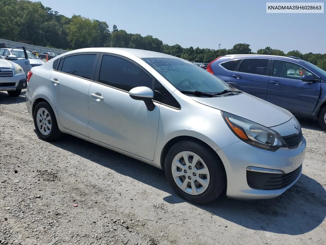 2017 Kia Rio Lx VIN: KNADM4A35H6028663 Lot: 68895144