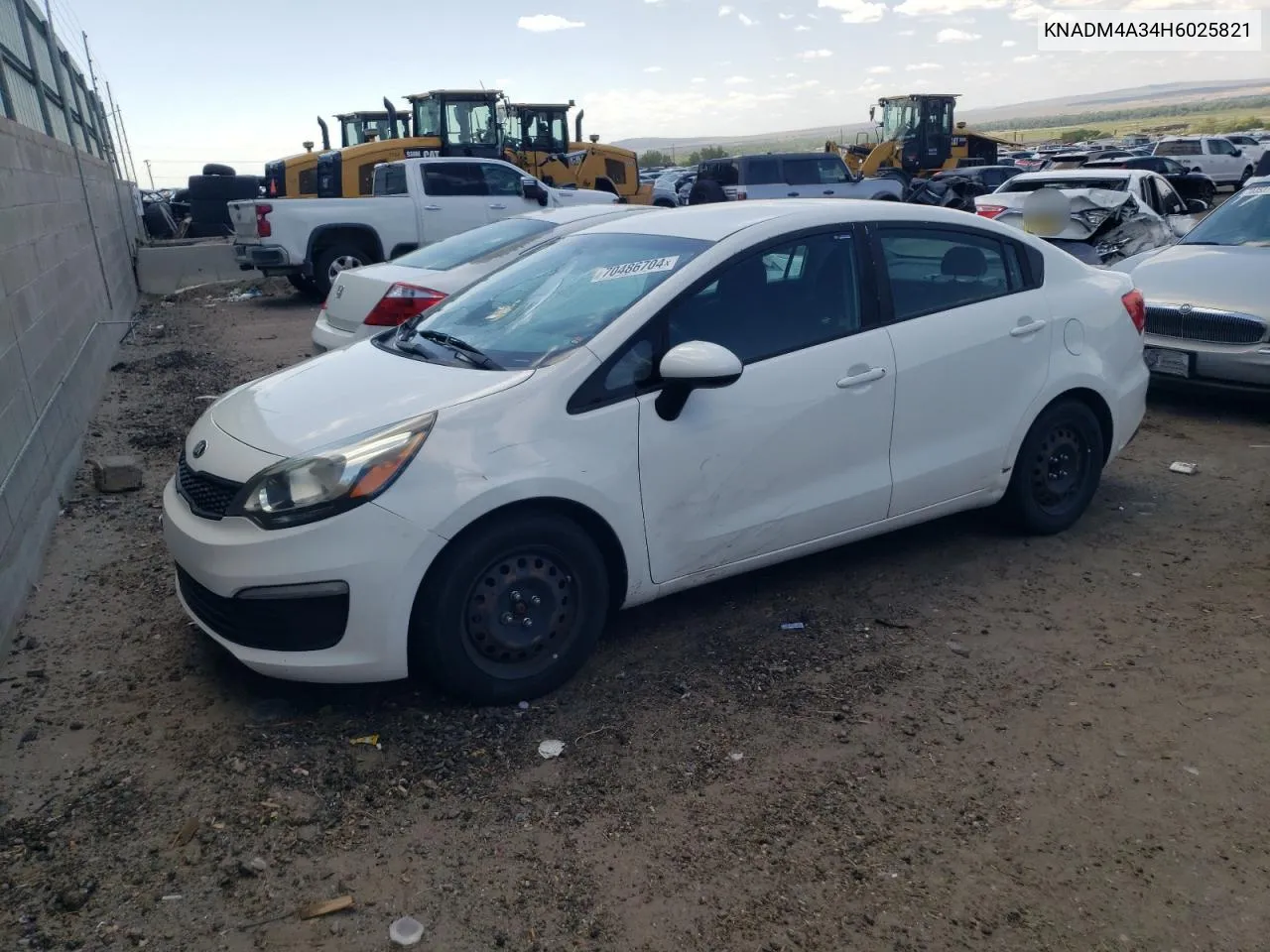 2017 Kia Rio Lx VIN: KNADM4A34H6025821 Lot: 70486704